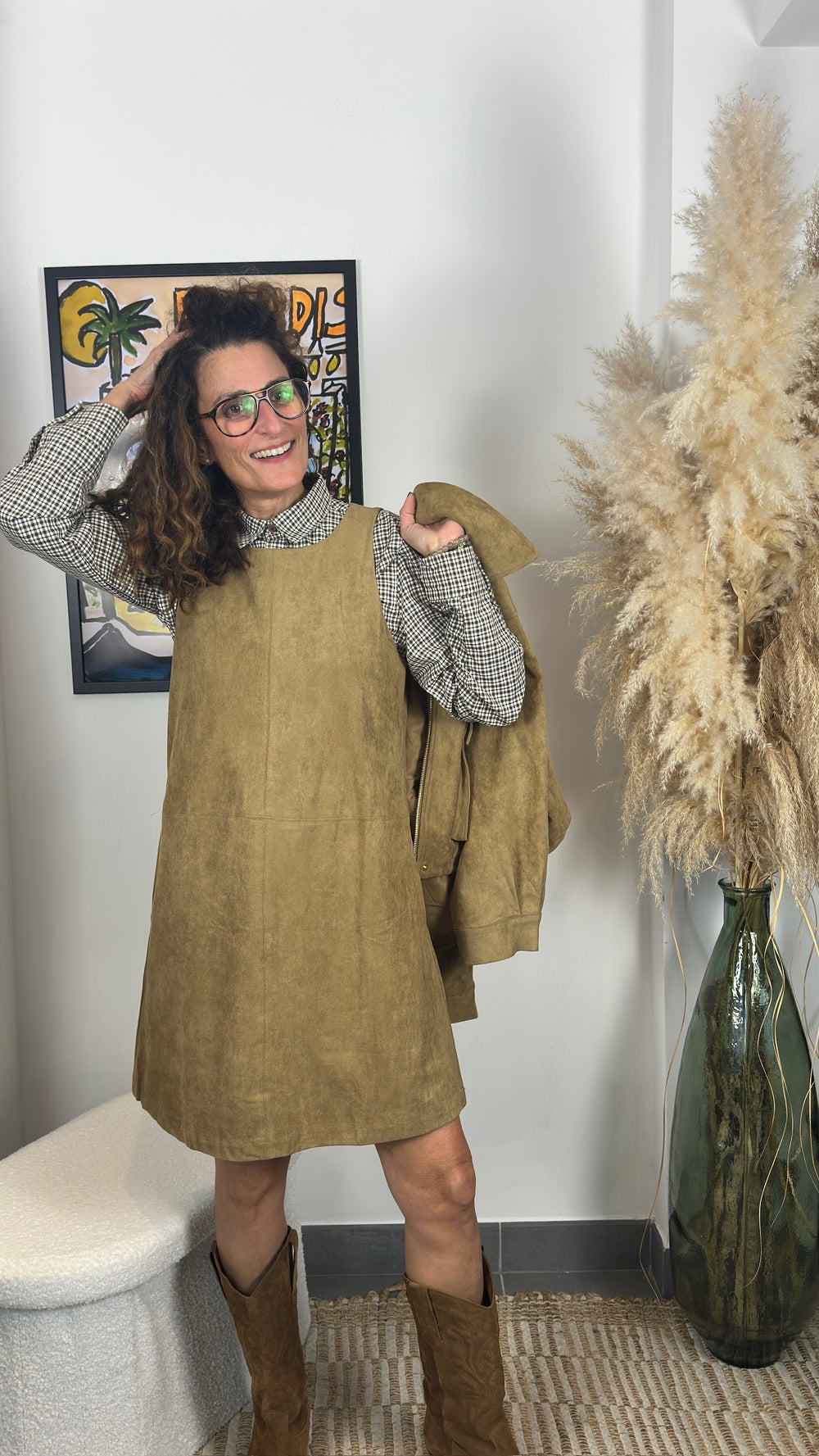 Robe en suédine
