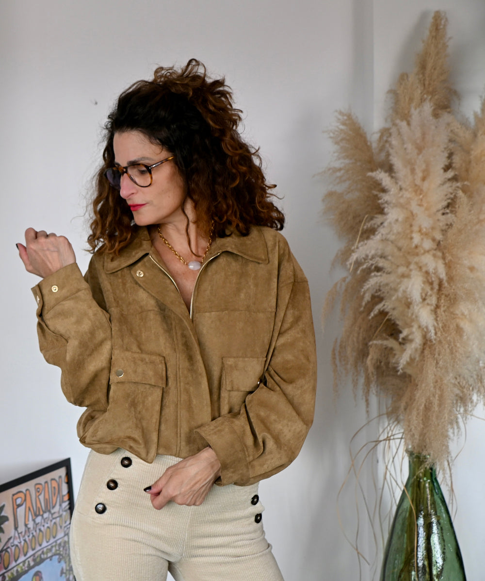 Blouson faux daim