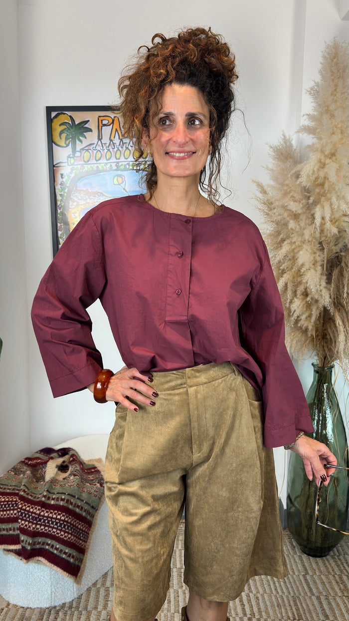 Blouse a col haut