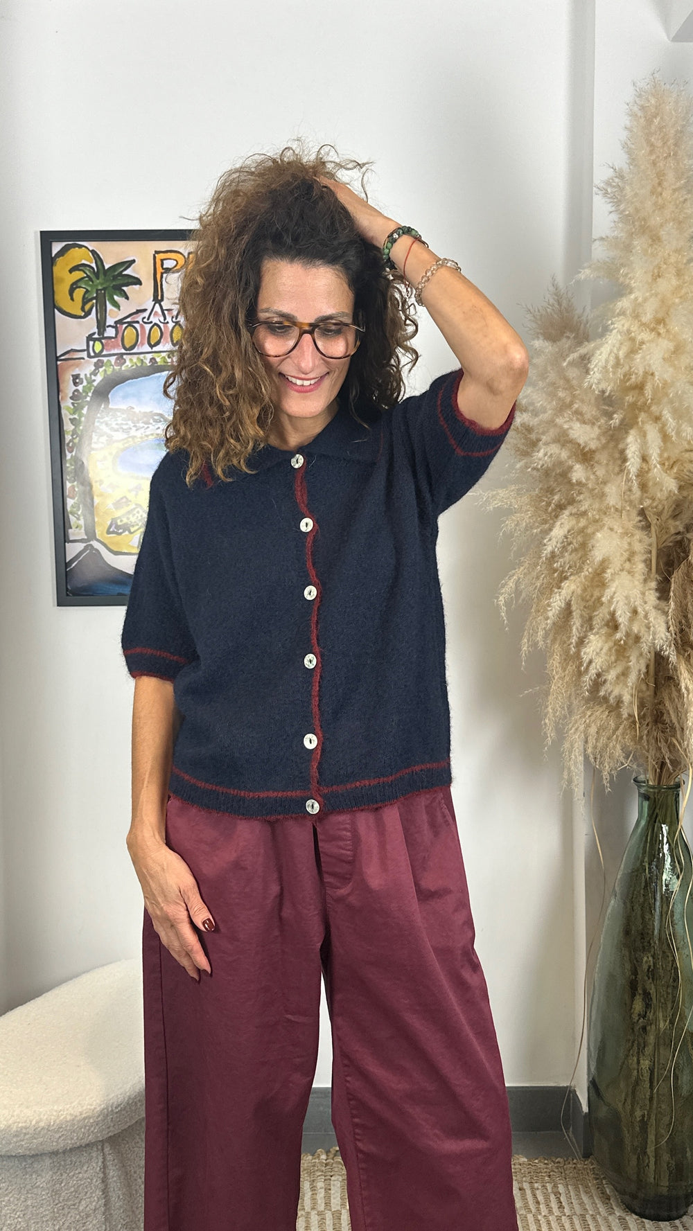 Gilet manche courte bicolore