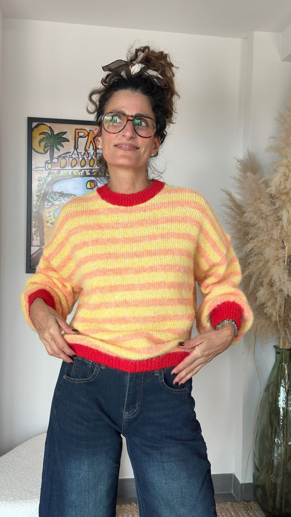 Pull rayé