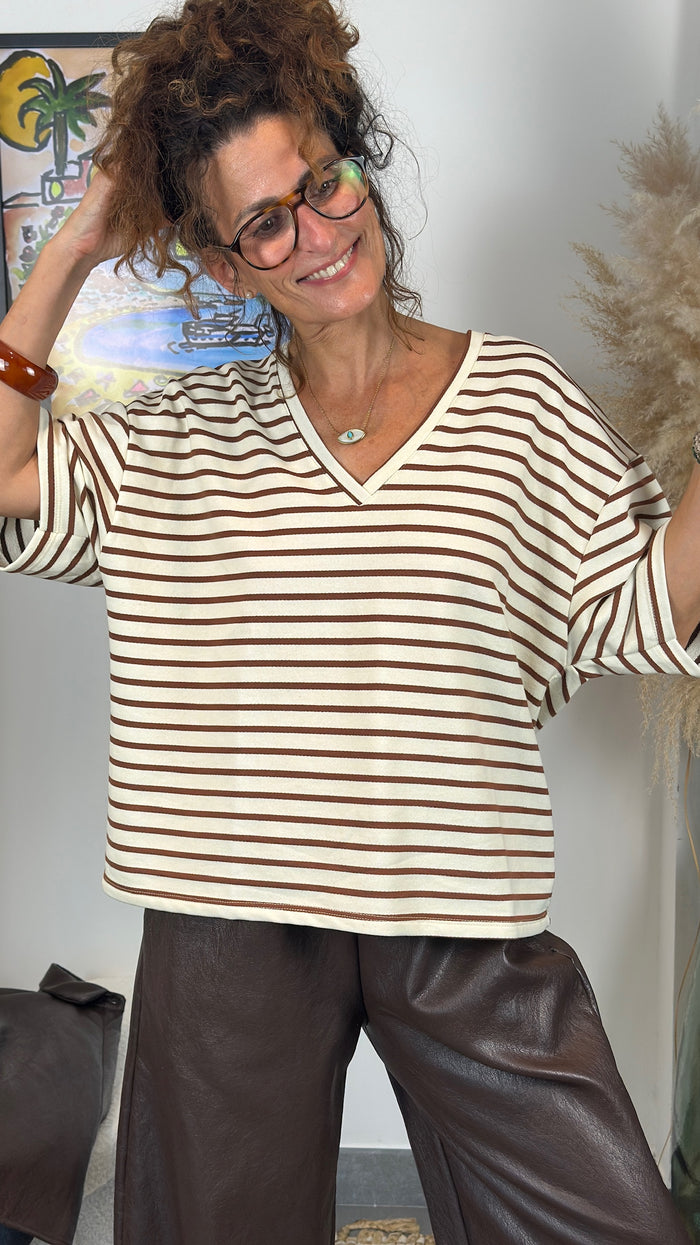 T-shirt manche courte rayé