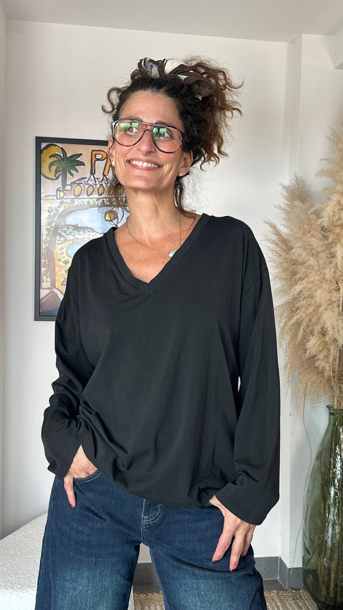 T-shirt manches longues uni