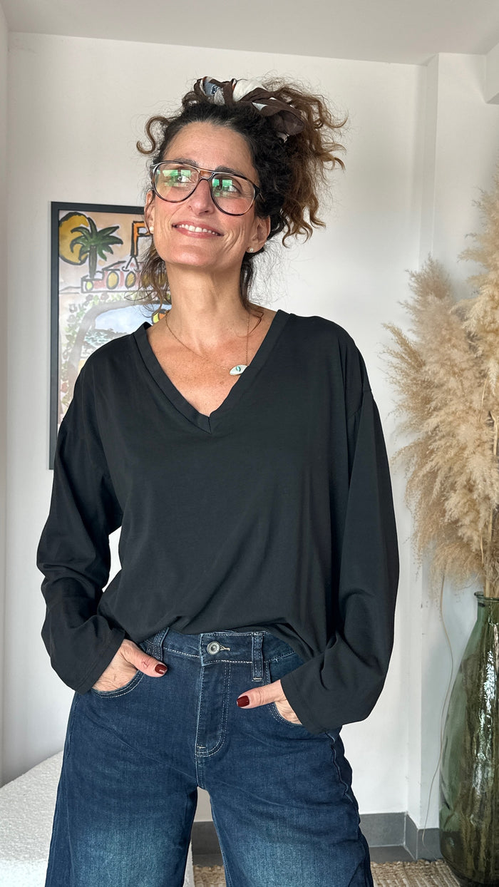 T-shirt manches longues uni